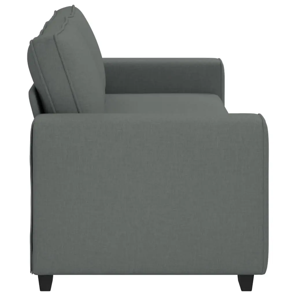 3-Seater Sofa Dark Grey 220x77x82 cm Fabric Living Room Couch