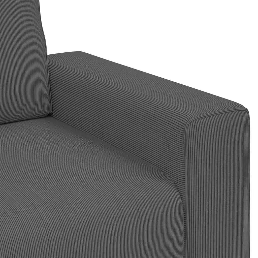 Loveseat Sofa Grey Corduroy Fabric Comfortable Seating Living Room Furniture