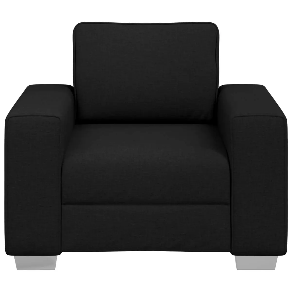 Fabric Sofa Chair 100cm Black Modern Living Room Lounge Seating Armrests