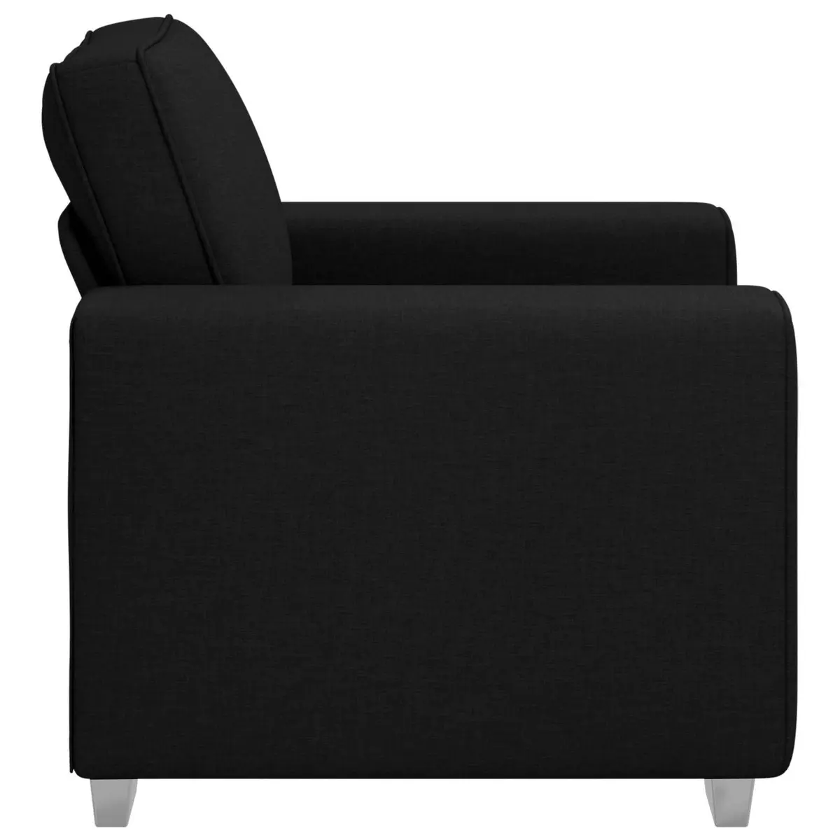 Fabric Sofa Chair 100cm Black Modern Living Room Lounge Seating Armrests