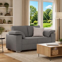 Comfortable Grey Loveseat Sofa 160cm for Modern Spaces