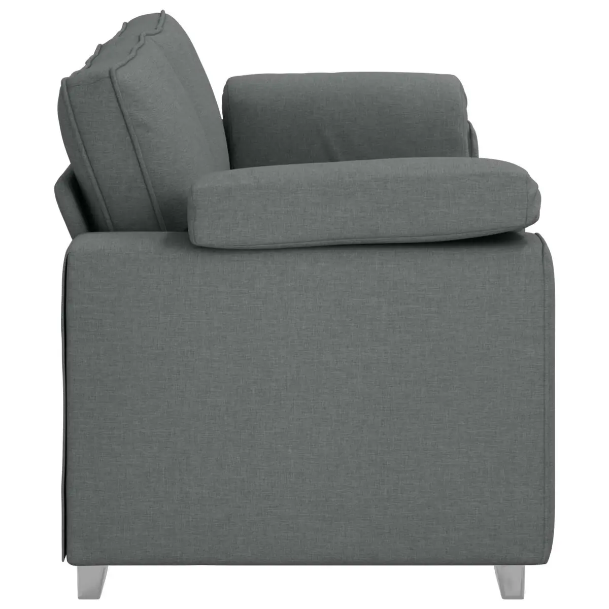 3-Seater Sofa Modern Grey Fabric 220cm Rectangular