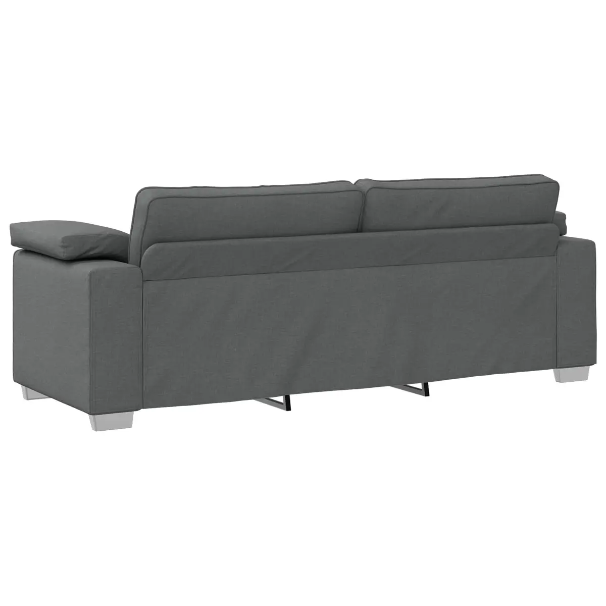 3-Seater Sofa Modern Grey Fabric 220cm Rectangular