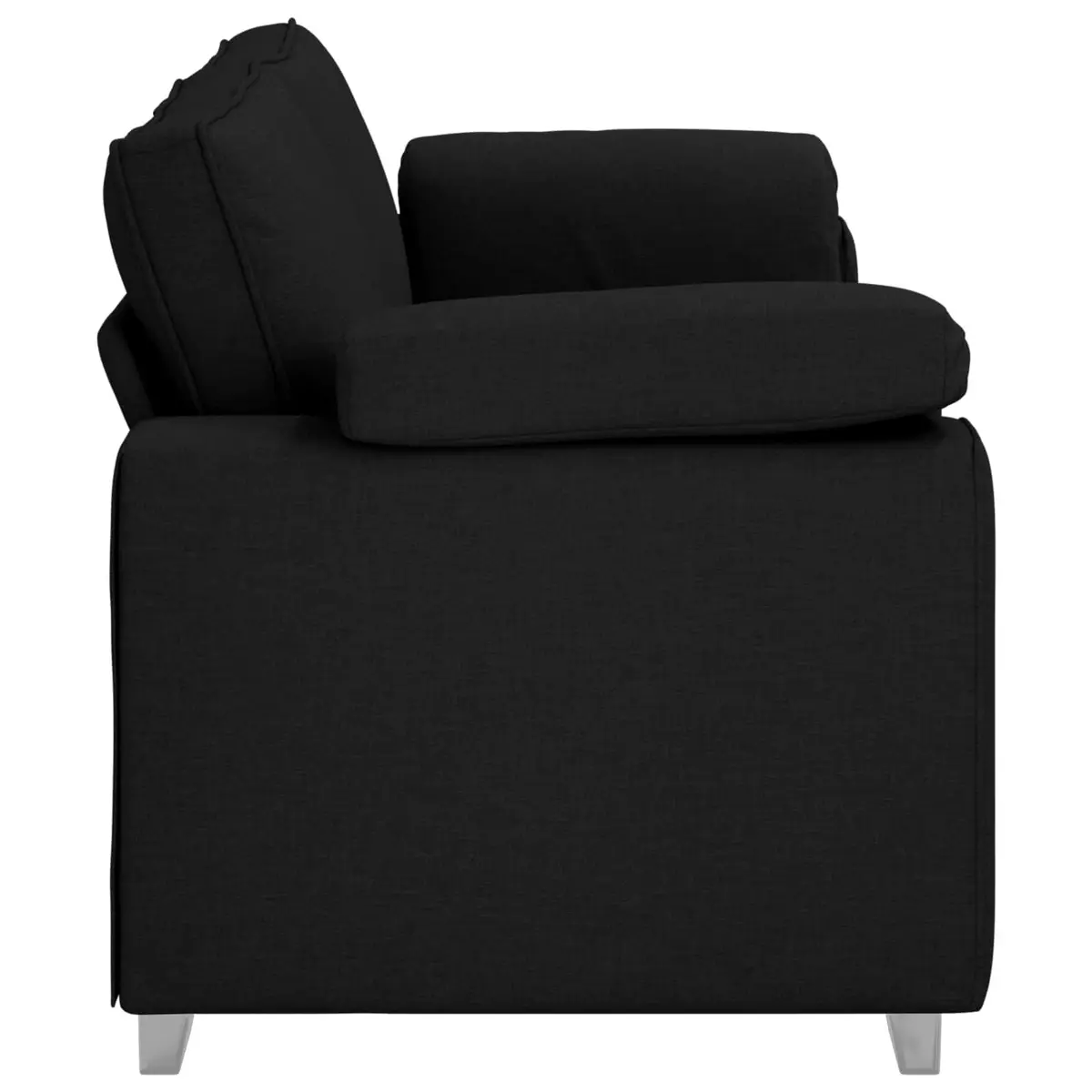 3SeaterSofaBlack220cmFabricModernLoungeFurniture