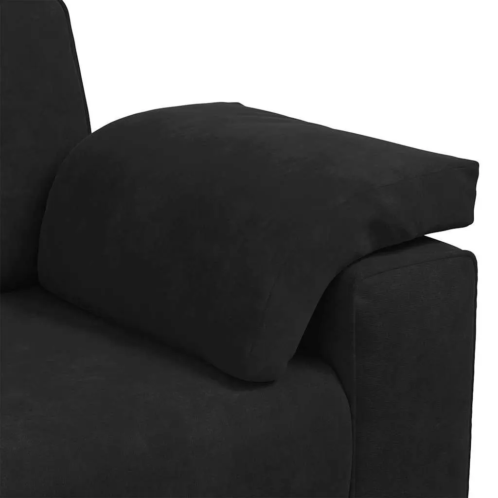 Loveseat Sofa Black Velvet 160x77x82 cm Compact Two Seater