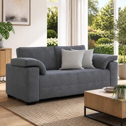 Grey Velvet Loveseat Sofa 180cm for Cozy Spaces