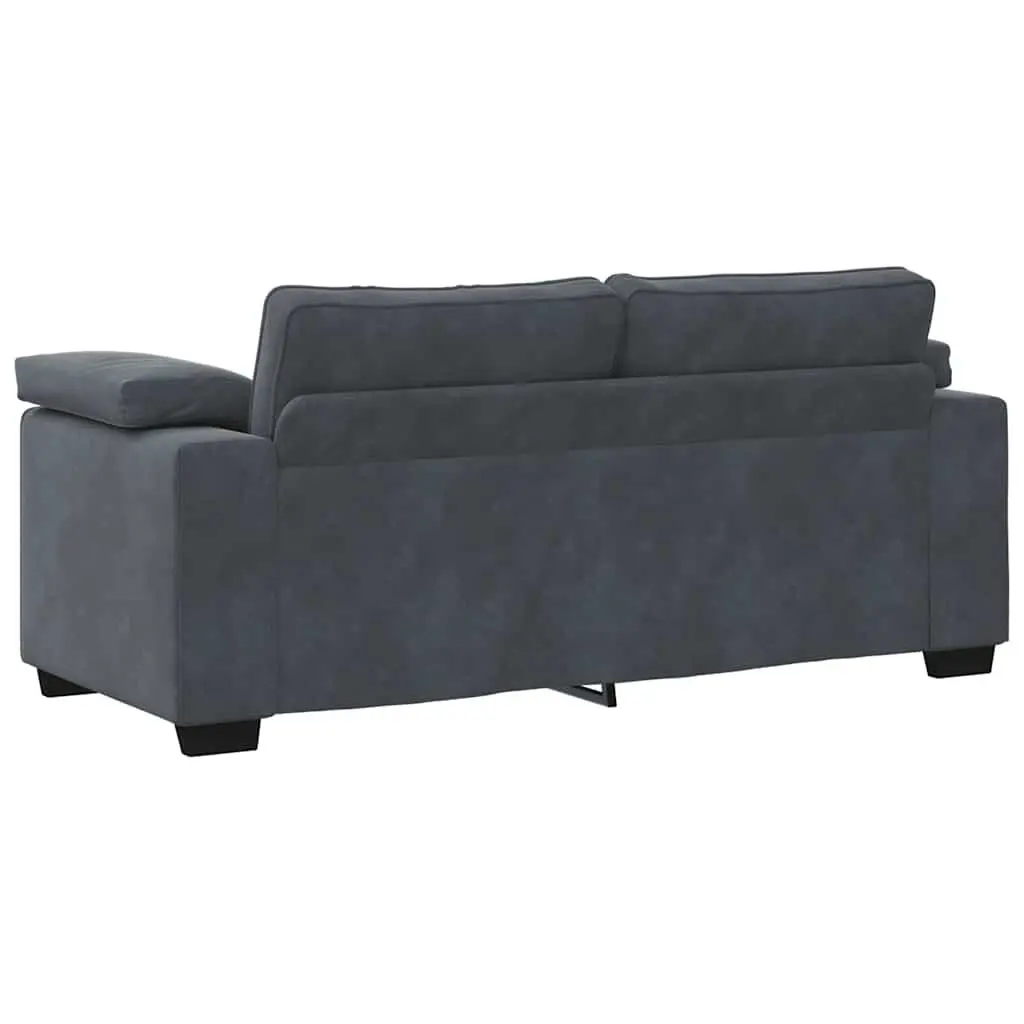 Loveseat Sofa 180cm Grey Velvet Two Seater Couch Living Room Bedroom Furniture