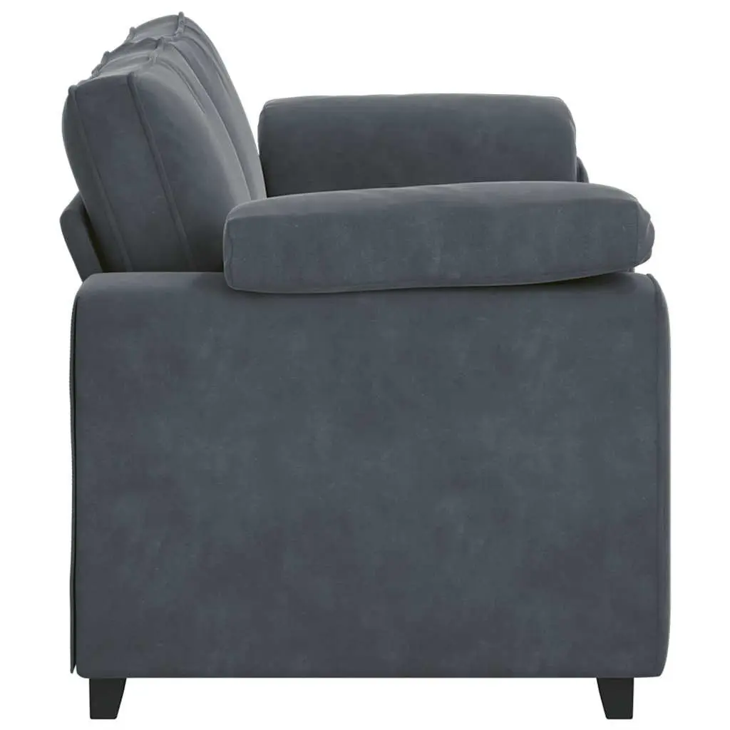 Loveseat Sofa 180cm Grey Velvet Two Seater Couch Living Room Bedroom Furniture