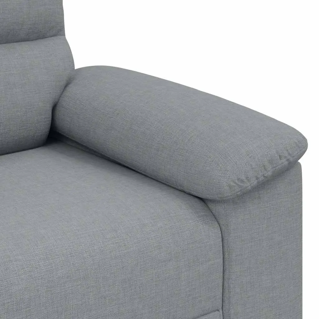 2-Seater Sofa Grey Fabric Upholstered Lounge Couch