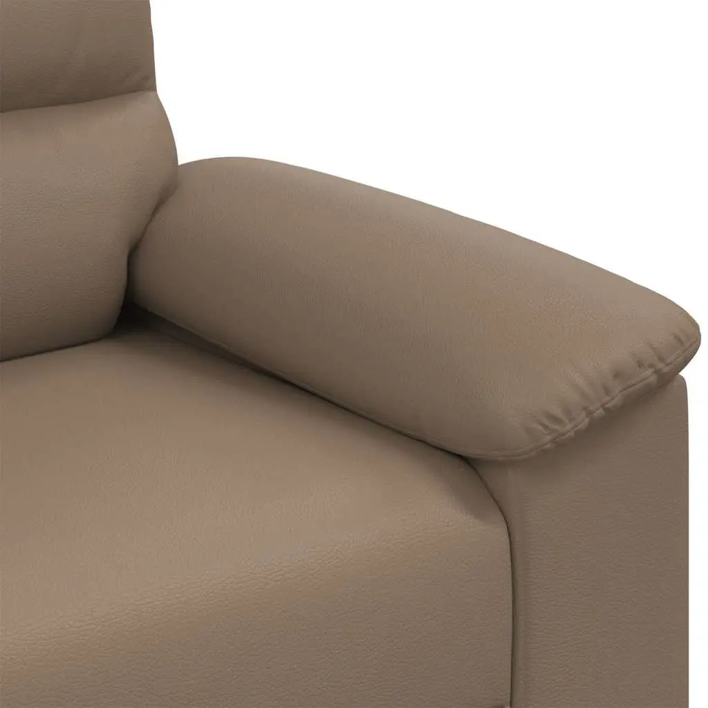 Sofa Chair Brown Faux Leather Lounge Seat Armrest 100 x 81 x 84 cm Wooden and Metal Frame