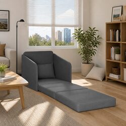 Grey Sofa Bed 65 x 80 x 83 cm for Cozy Living