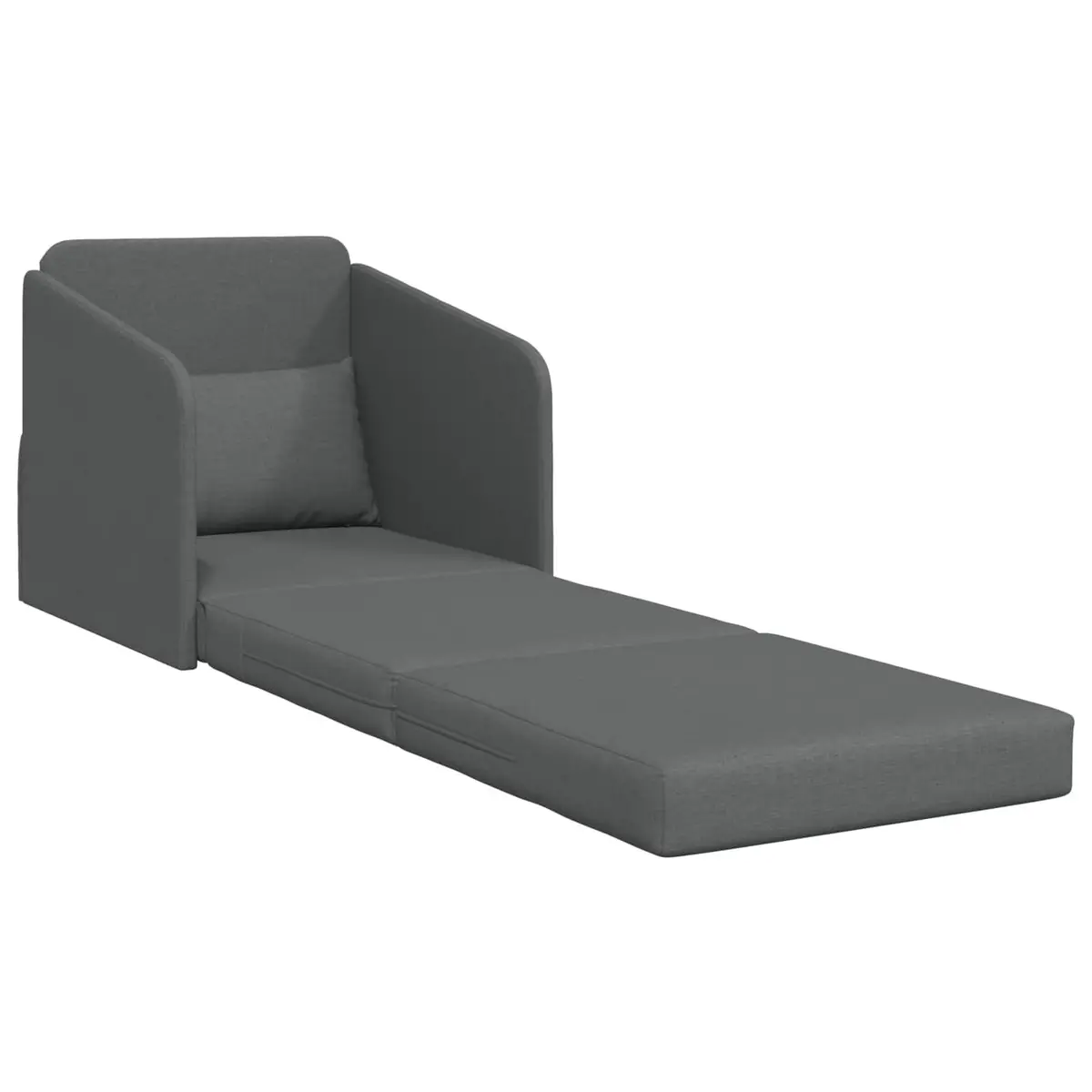 Sofa Bed Grey 65 x 80 x 83 cm Modern Floor Furniture Convertible Fabric Living
