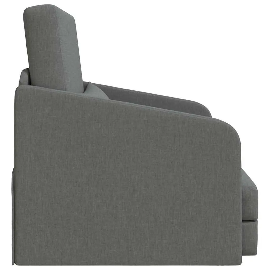 Sofa Bed Grey 65 x 80 x 83 cm Modern Floor Furniture Convertible Fabric Living