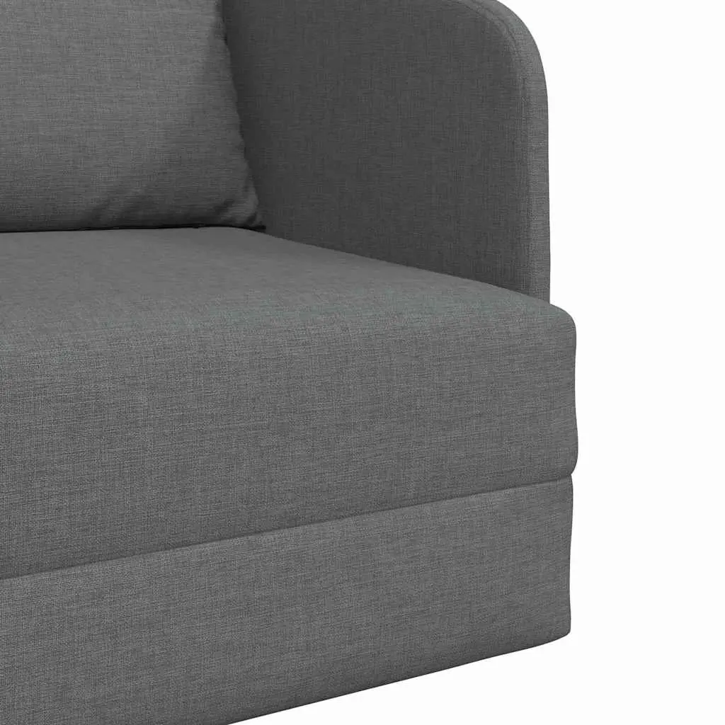 Sofa Bed Grey 65 x 80 x 83 cm Modern Floor Furniture Convertible Fabric Living