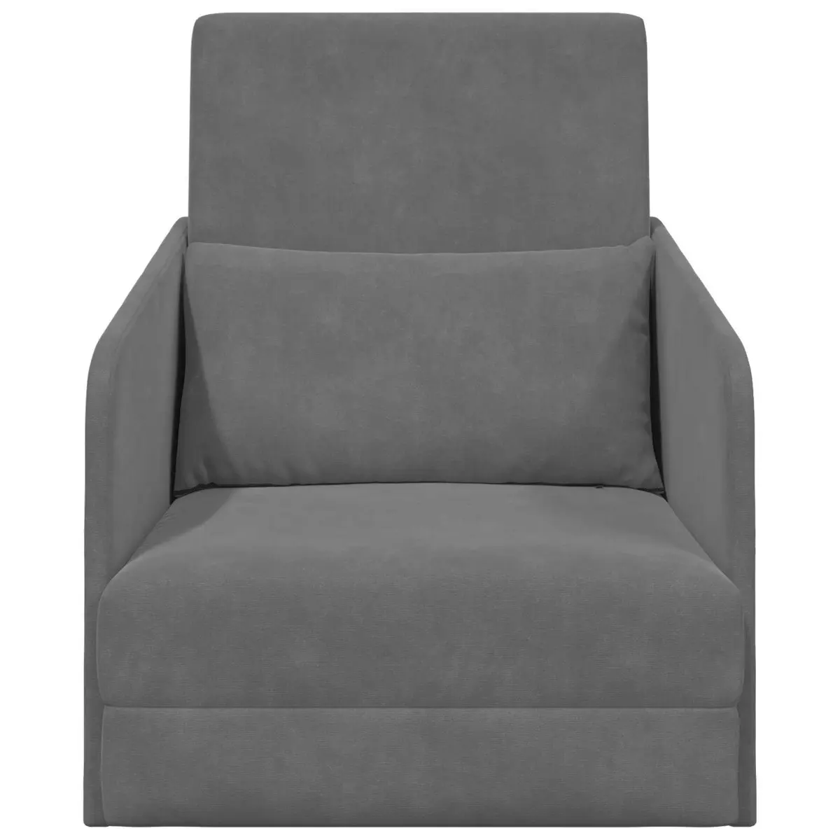 Modern Sofa Bed Grey Velvet Convertible Lounge Furniture Sleeper Couch Living