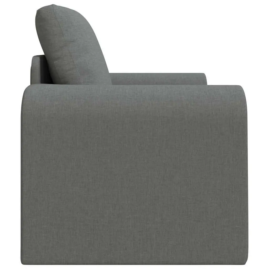 Sofa Bed Grey Convertible Fabric 98cm x 71cm x 83cm Metal and Plywood