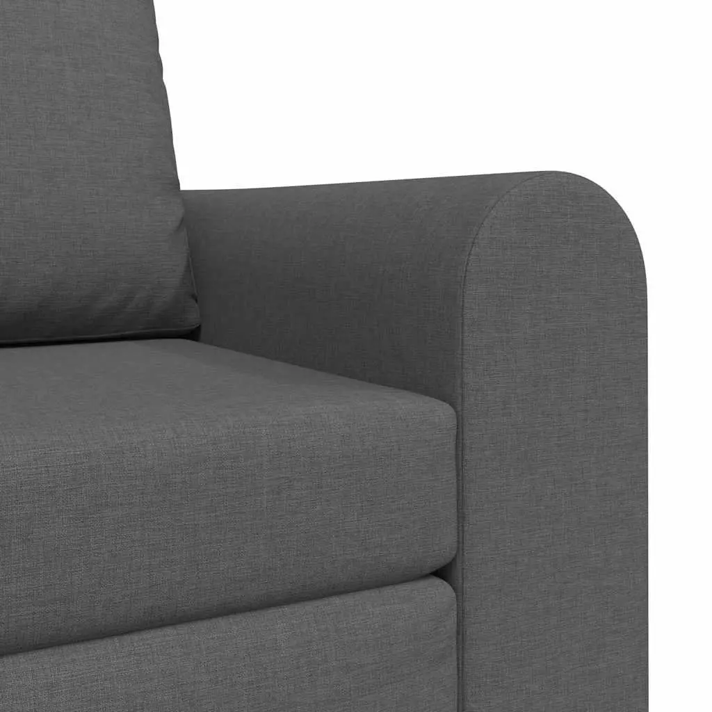 Sofa Bed Grey Convertible Fabric 98cm x 71cm x 83cm Metal and Plywood