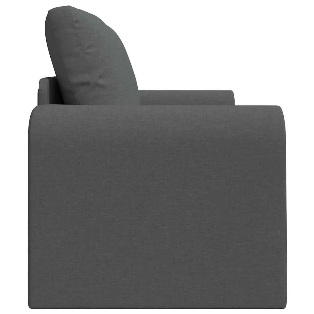 Floor Sofa Bed Convertible Grey Fabric Modern Couch Manual Adjustment Compact