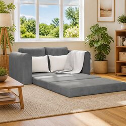 Grey Velvet Sofa Bed for Modern Living Spaces
