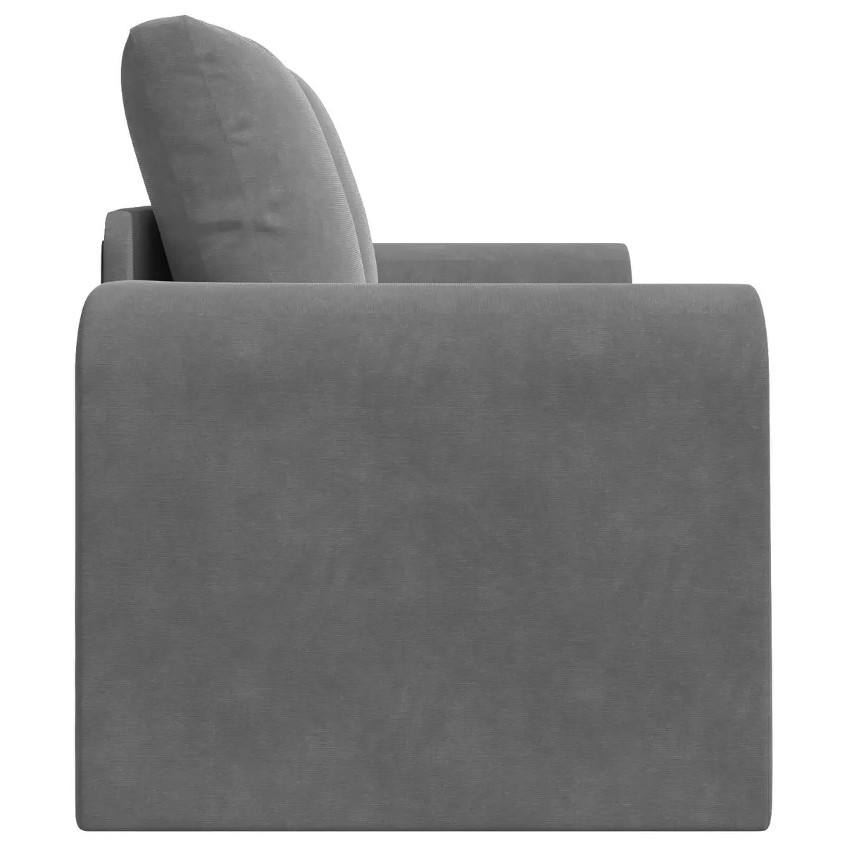 Sofa Bed Grey Velvet 148x71x83cm Convertible Couch Modern Living Room