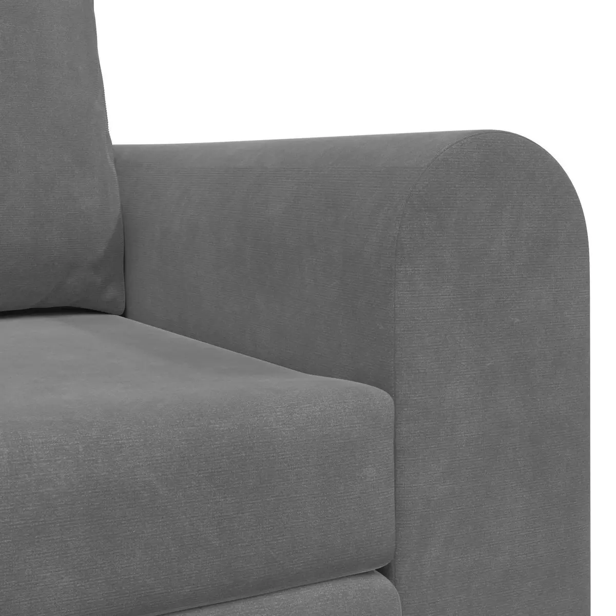 Sofa Bed Grey Velvet 148x71x83cm Convertible Couch Modern Living Room