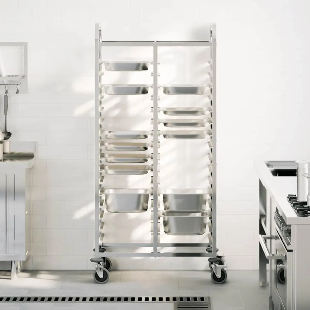 Tray Trolley Stainless Steel 75 x 55 x 162.5 cm Kitchen Catering