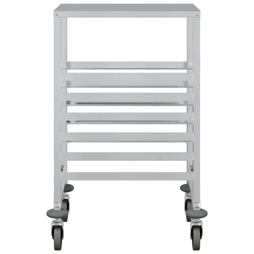 Stainless Steel Kitchen Trolley with 6 GN Container Slots 39x55x87 cm Catering