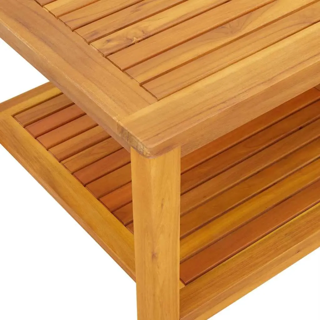 Side Table Rustic Acacia Wood 110cm Indoor Outdoor Accent Furniture