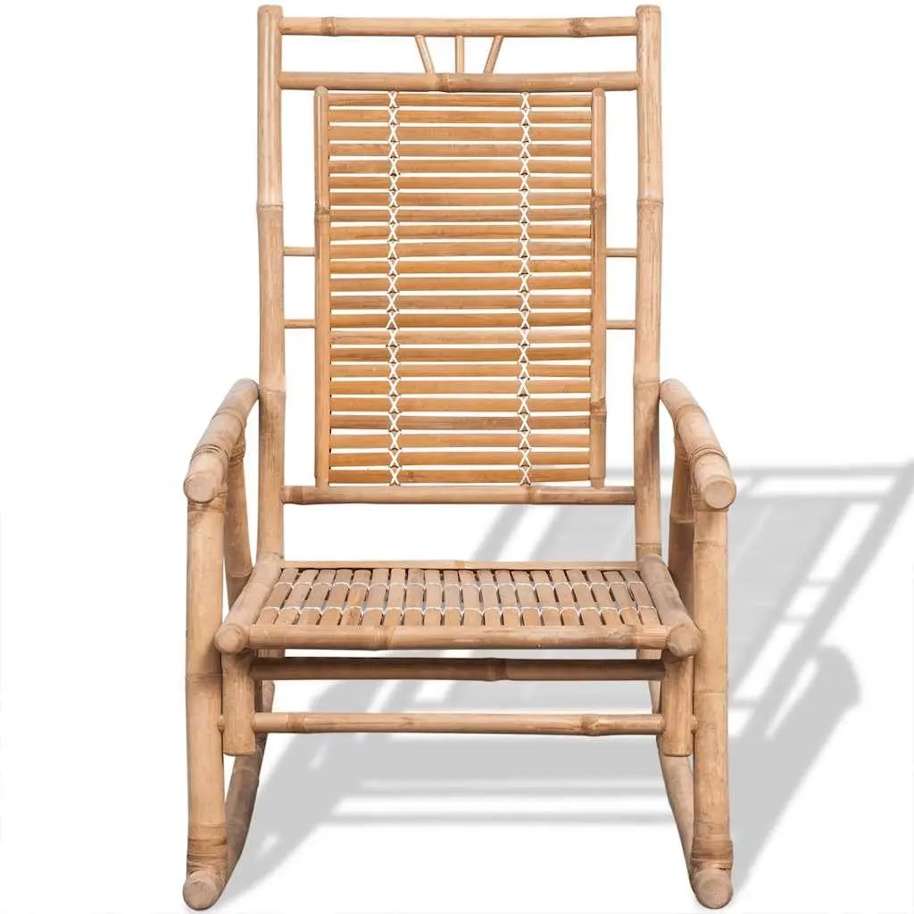 Bamboo Rocking Chair for Relaxation in Living Spaces