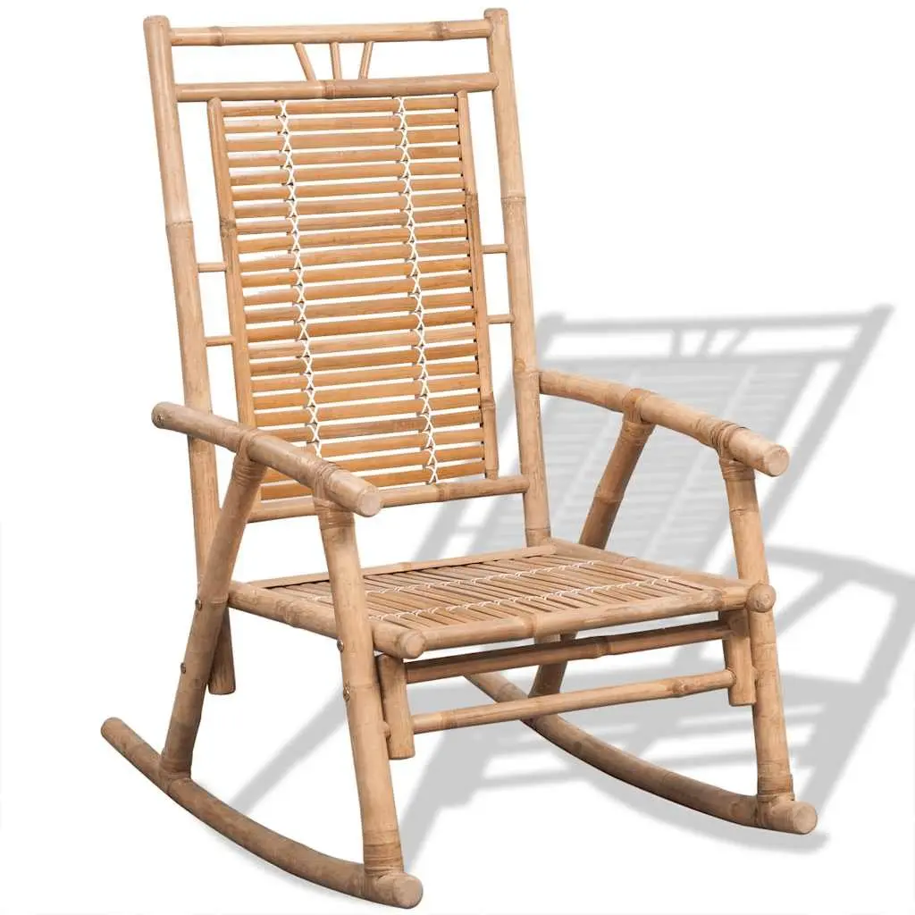 Bamboo Rocking Chair for Relaxation in Living Spaces