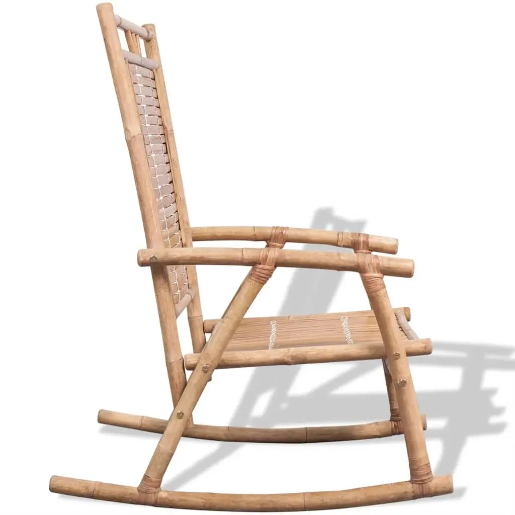 Bamboo Rocking Chair for Relaxation in Living Spaces