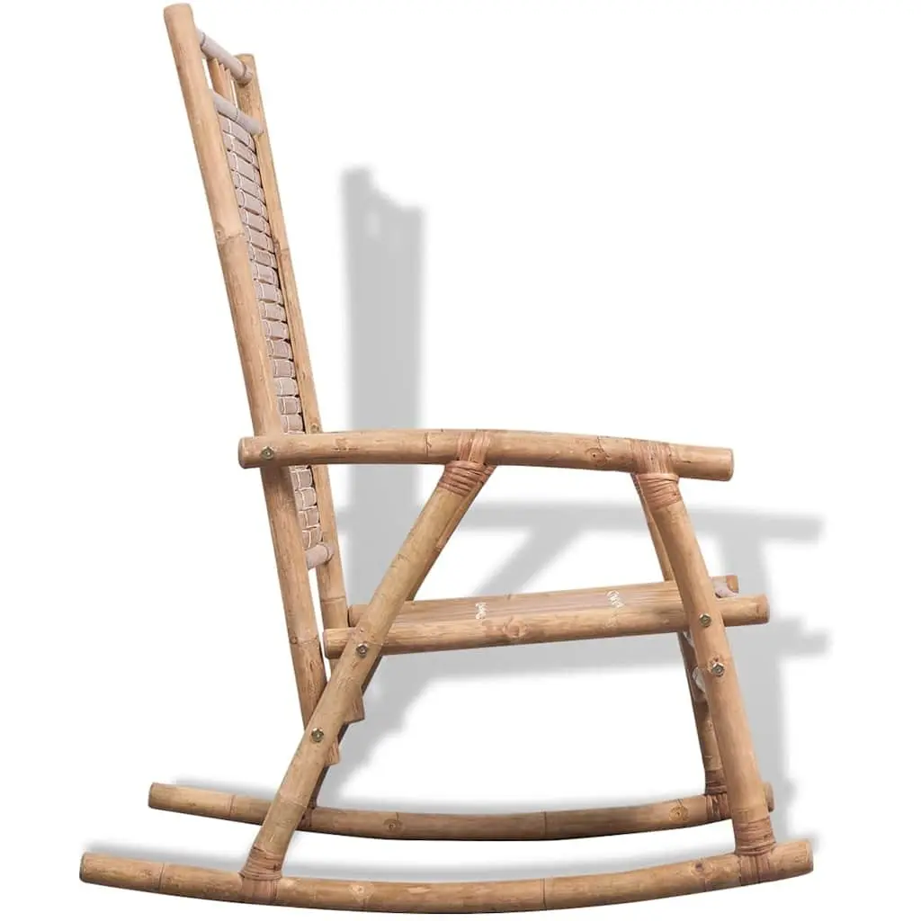 Bamboo Rocking Chair for Relaxation in Living Spaces