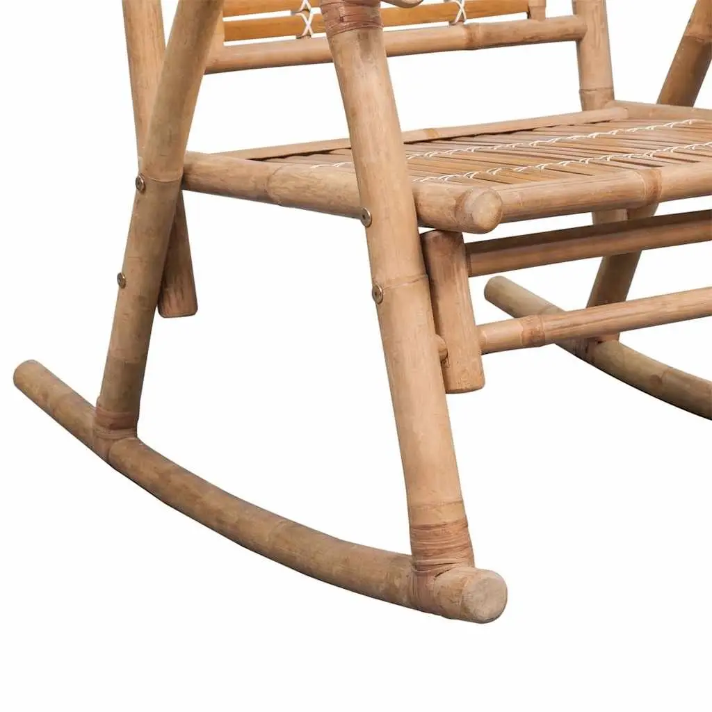 Bamboo Rocking Chair for Relaxation in Living Spaces