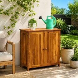 Acacia Wood Garden Storage Cabinet with Shelf Door