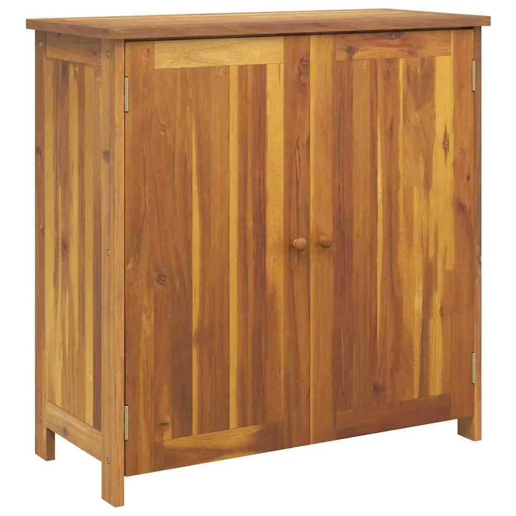 Garden Storage Cabinet with Shelf Door Solid Acacia Wood Outdoor Furniture