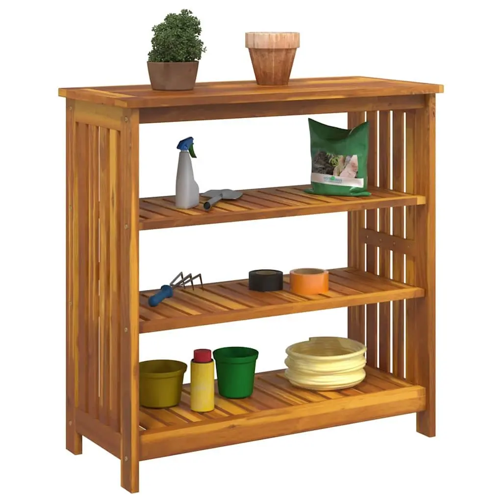 Garden Storage Cabinet Solid Acacia Wood Brown 90x40x90cm