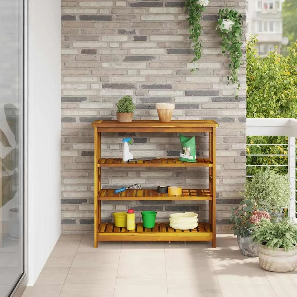 Garden Storage Cabinet Solid Acacia Wood Brown 90x40x90cm