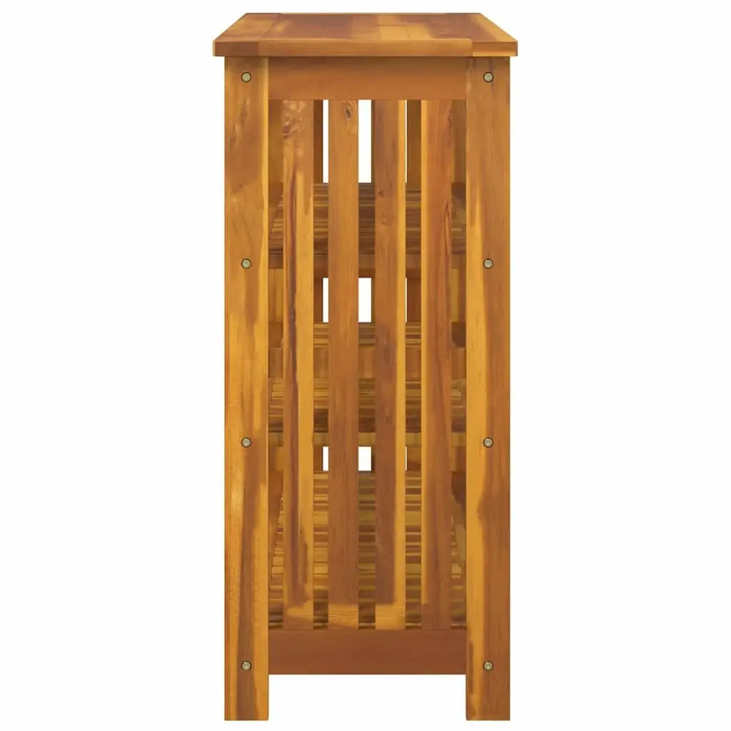 Garden Storage Cabinet Solid Acacia Wood Brown 90x40x90cm