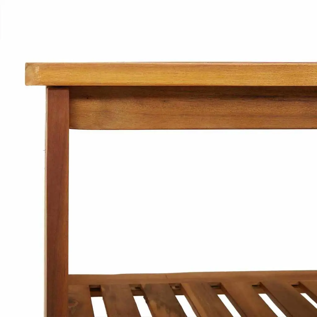 Garden Storage Cabinet Solid Acacia Wood Brown 90x40x90cm