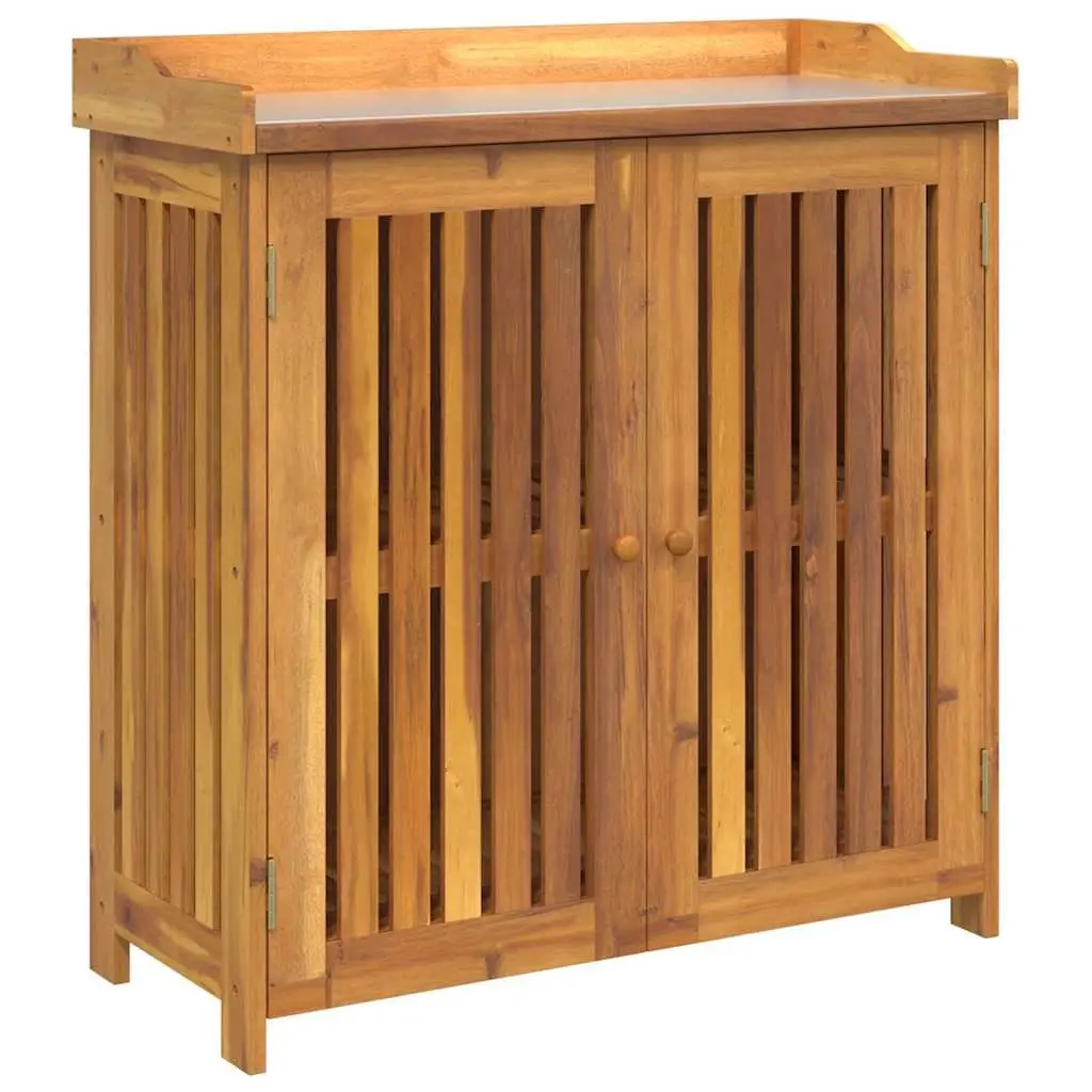 Garden Storage Cabinet Modern Rectangular 93 x 41.5 x 98 cm Solid Acacia Wood