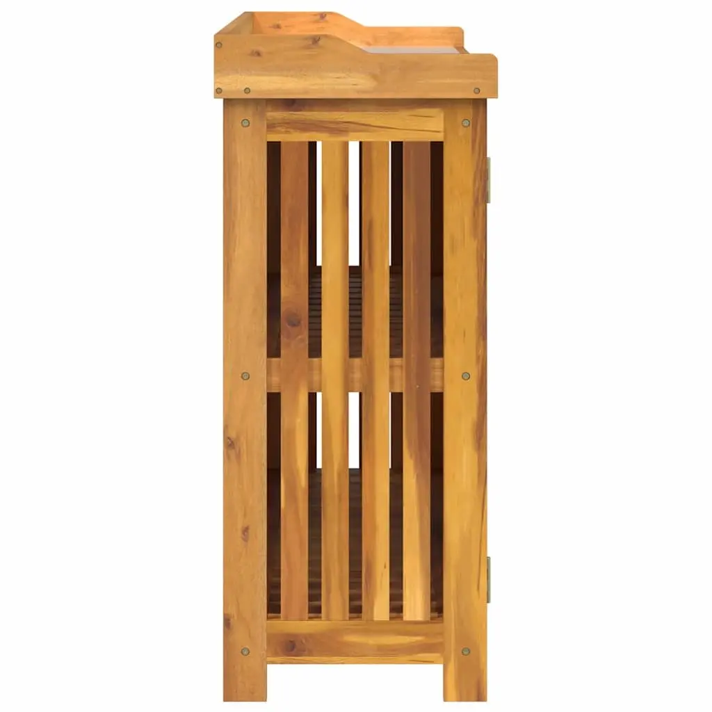 Garden Storage Cabinet Modern Rectangular 93 x 41.5 x 98 cm Solid Acacia Wood