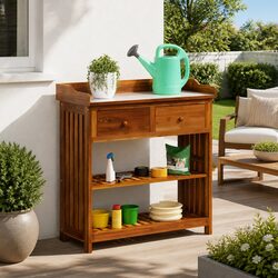 Outdoor Acacia Wood Garden Cabinet for Storage