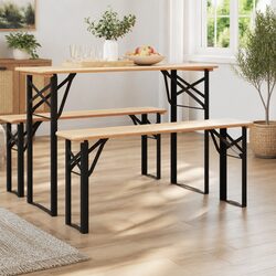 Contemporary Black Steel Beer Bench Legs for Indoor Use