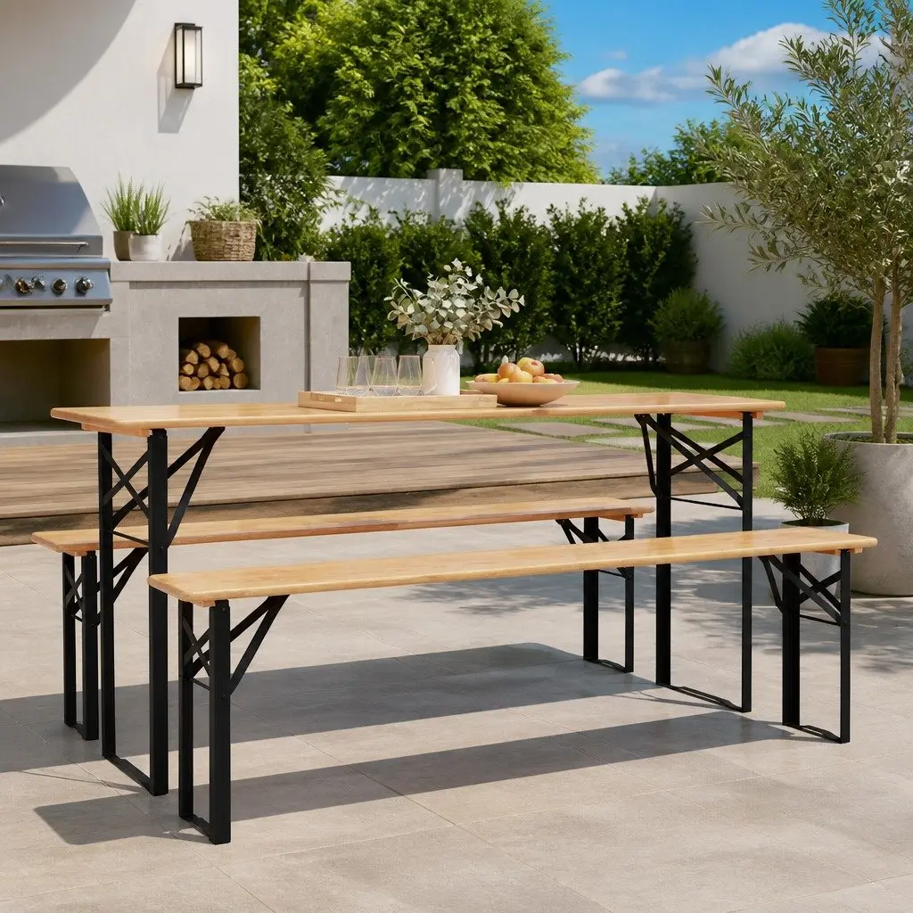 Black Beer Table Legs 39 x 3 x 75 cm, Set of 2