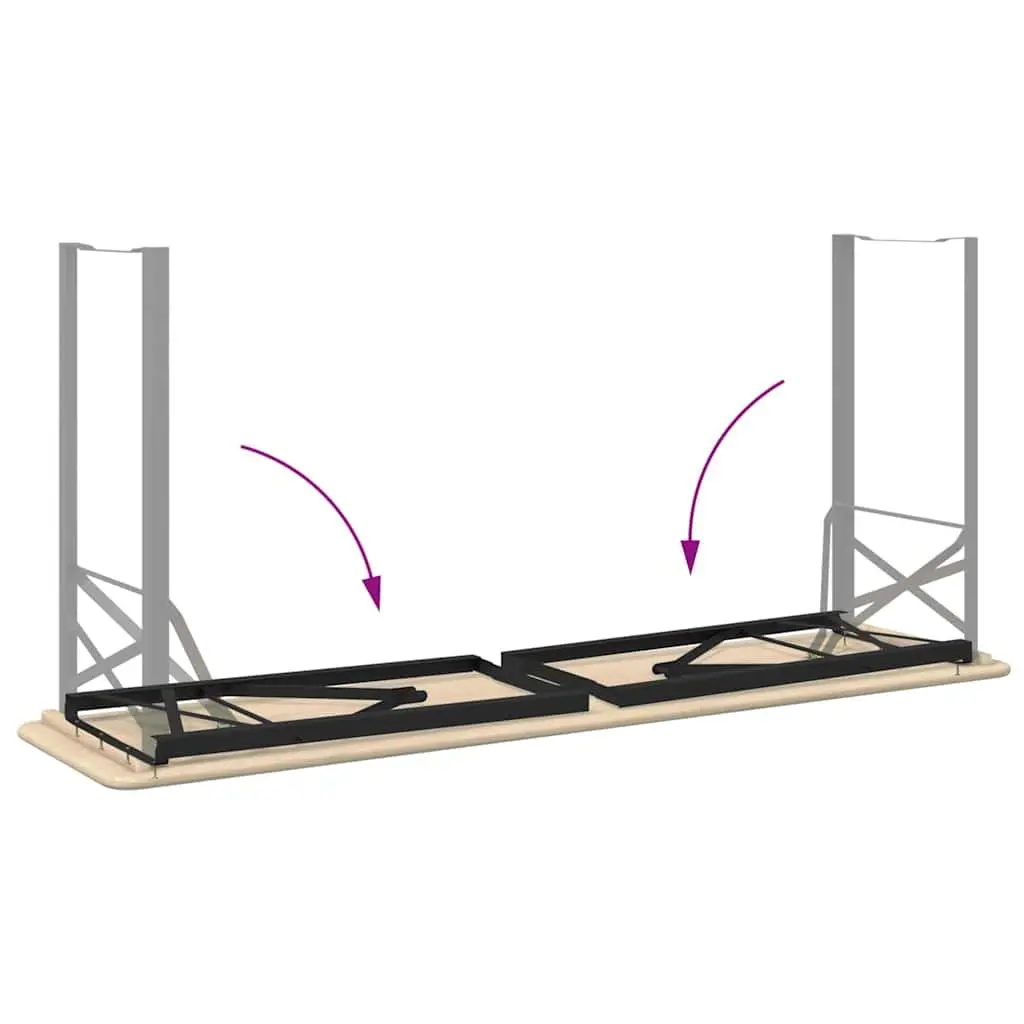 Table Legs Modern Black 39 x 3 x 75 cm Powder-Coated Steel Indoor Outdoor 2 pcs
