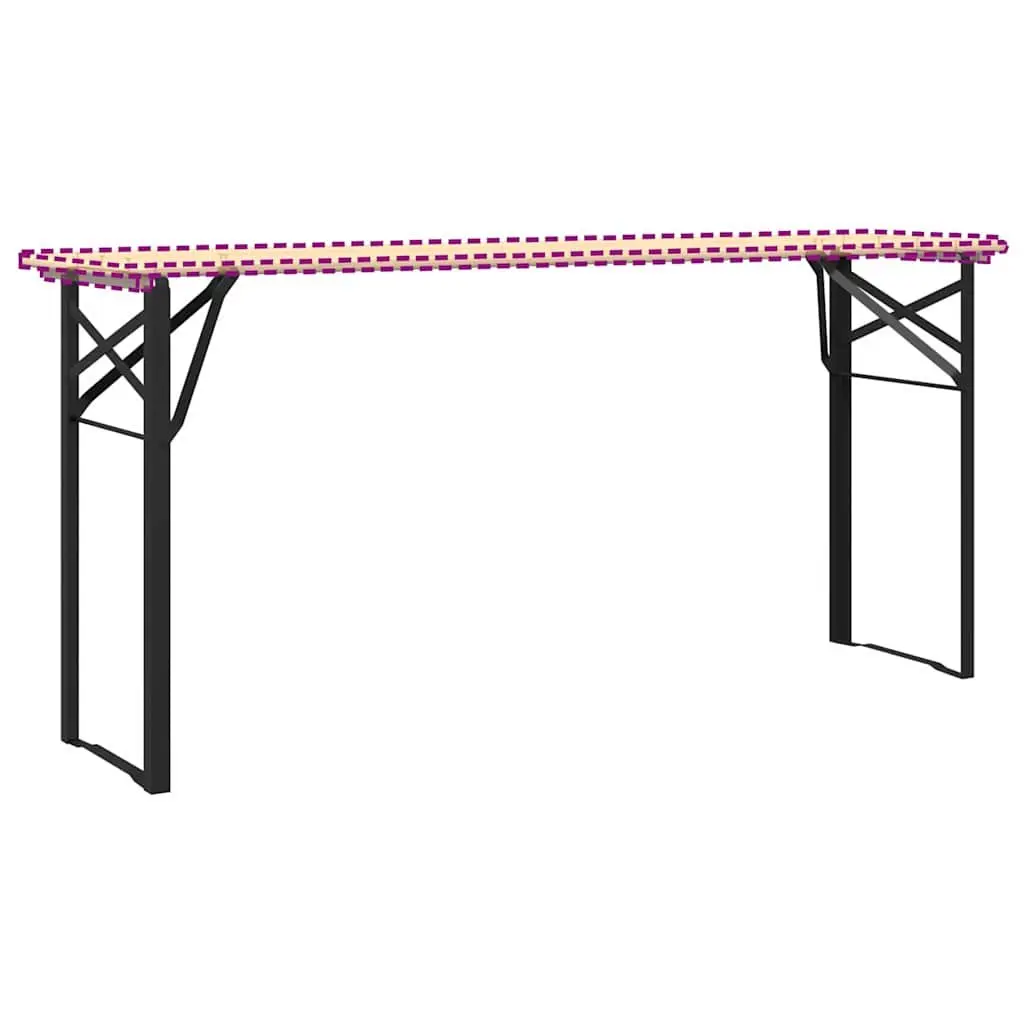 Table Legs Modern Black 39 x 3 x 75 cm Powder-Coated Steel Indoor Outdoor 2 pcs