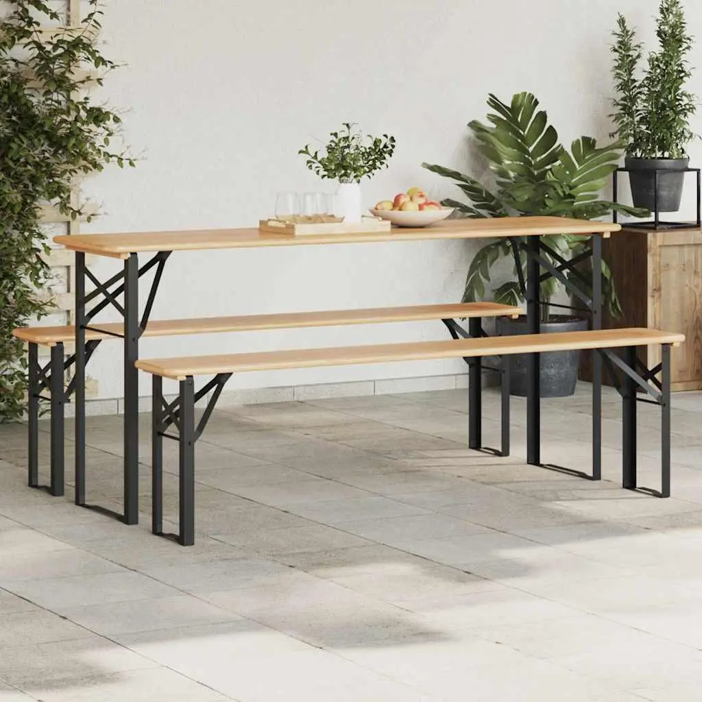 Table Legs Modern Black 39 x 3 x 75 cm Powder-Coated Steel Indoor Outdoor 2 pcs
