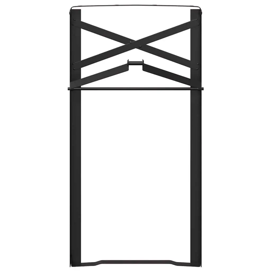 Table Legs Modern Black 39 x 3 x 75 cm Powder-Coated Steel Indoor Outdoor 2 pcs