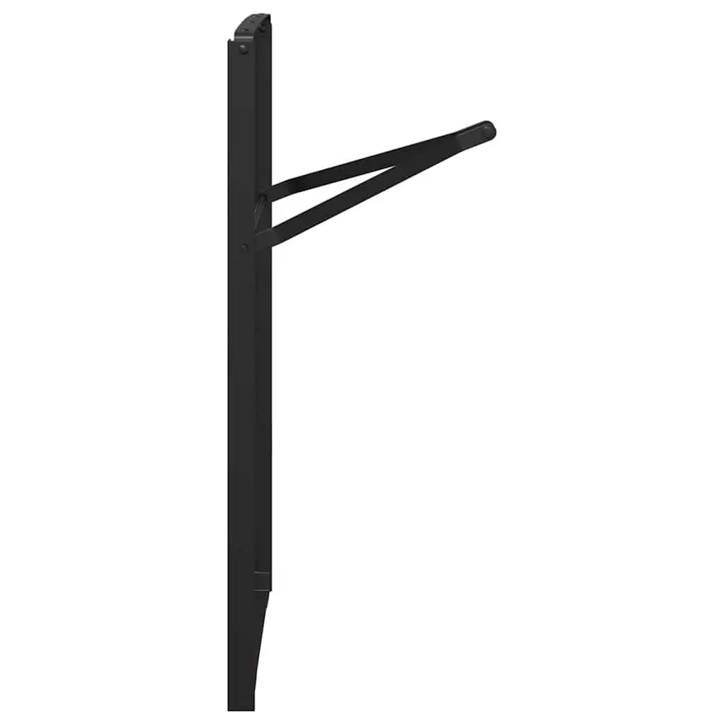 Table Legs Modern Black 39 x 3 x 75 cm Powder-Coated Steel Indoor Outdoor 2 pcs