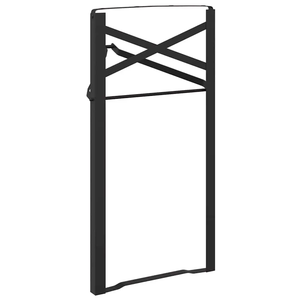 Table Legs Modern Black 39 x 3 x 75 cm Powder-Coated Steel Indoor Outdoor 2 pcs